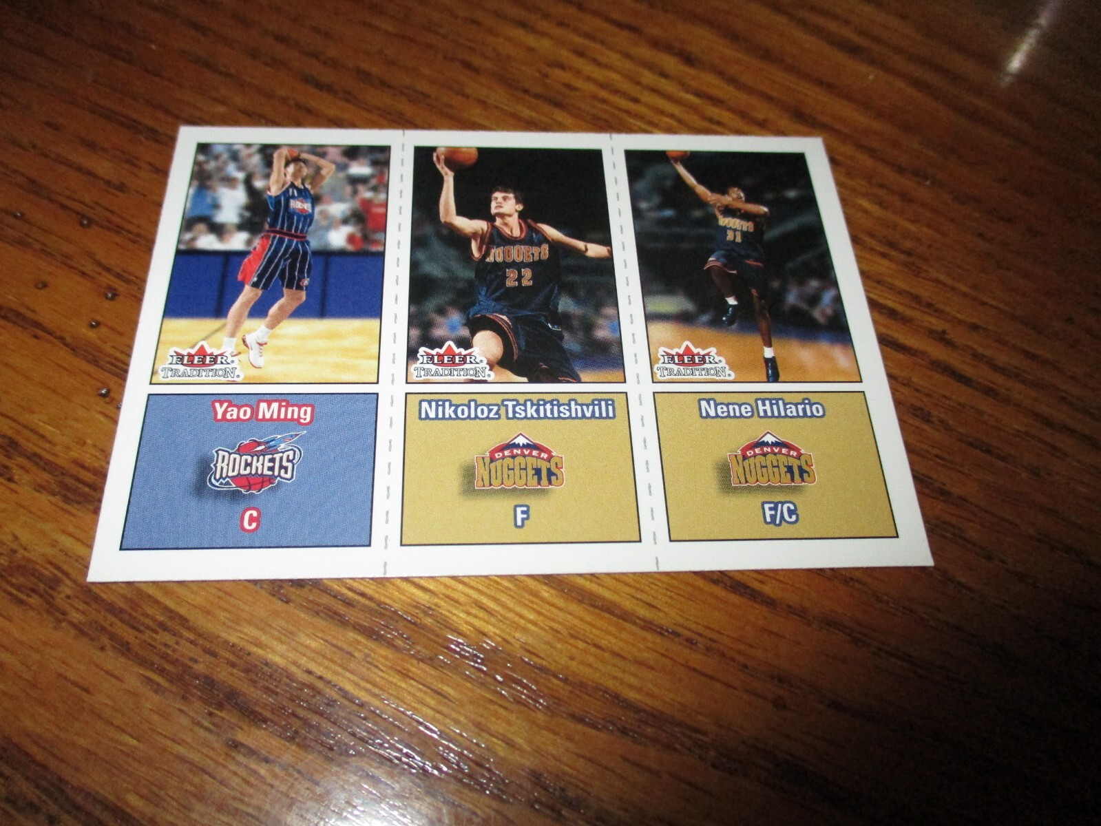 Yao Ming/Tskitishvili/Hilario 2002-03 Fleer Traditions RC
