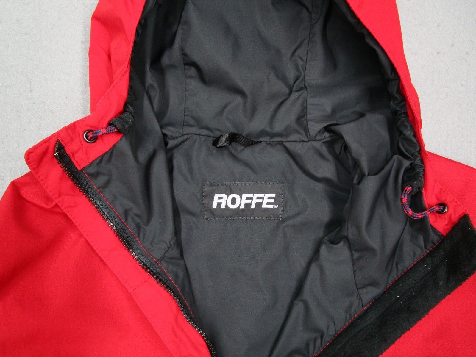 Vintage Roffe Jacket Womens Medium Red 1/4 Zip Eye of The Sky Made in USA Ski