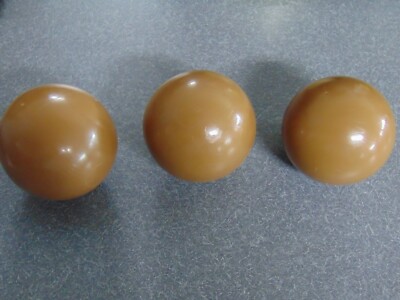 3 NEW 3 1/8'' Brown Hard Plastic OPTIC SENSOR SKEE BALLS Works With Wire Switches
