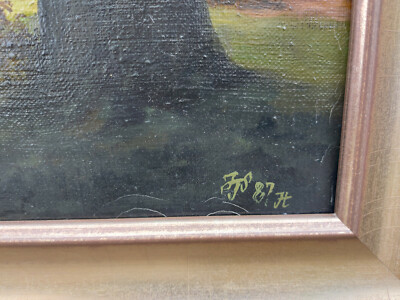 "Country House in Luslawice - Dwor" o/ c, listed artist Irek T. Szelag