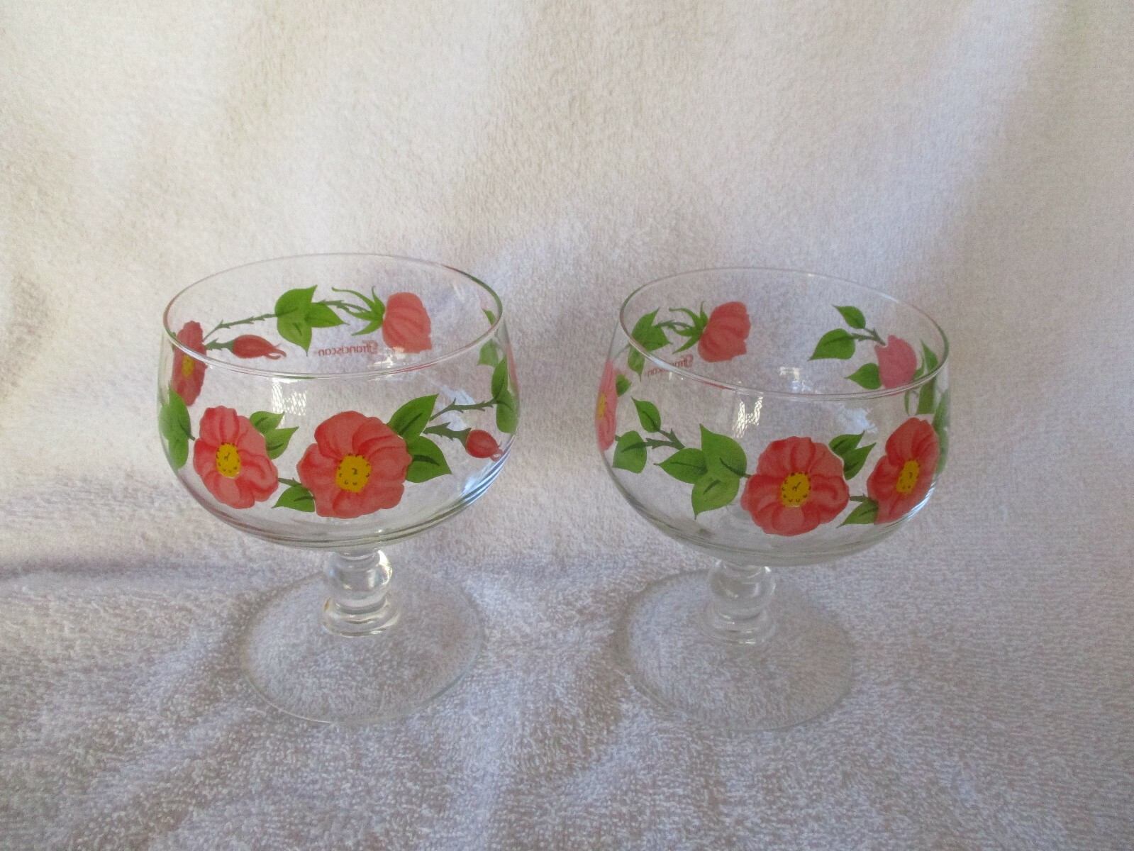 Franciscan Desert Rose (2) Dessert/Sherbet Goblets 5 1/2