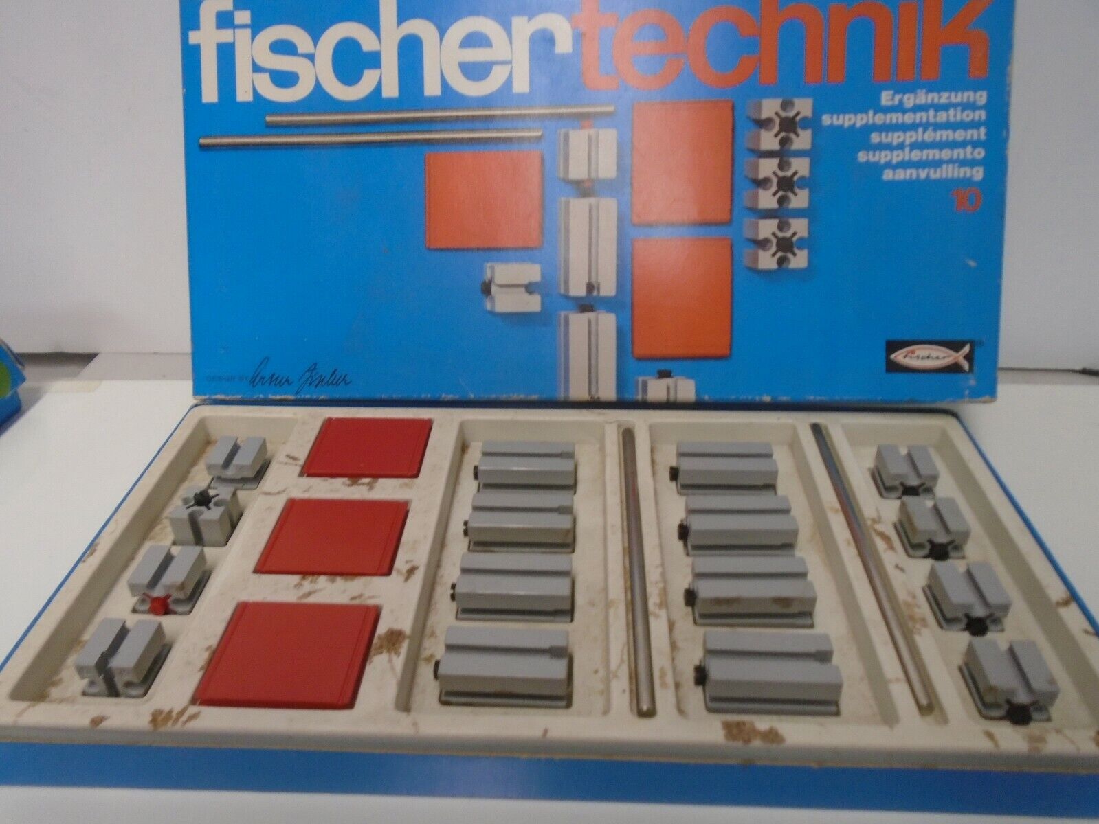1970'S VINTAGE FISHER TECHNIK BUILDING SET #10 IN ORIGINAL 1970'S VINTAGE FISHER TECHNIK BUILDING SET #10 IN ORIGINAL