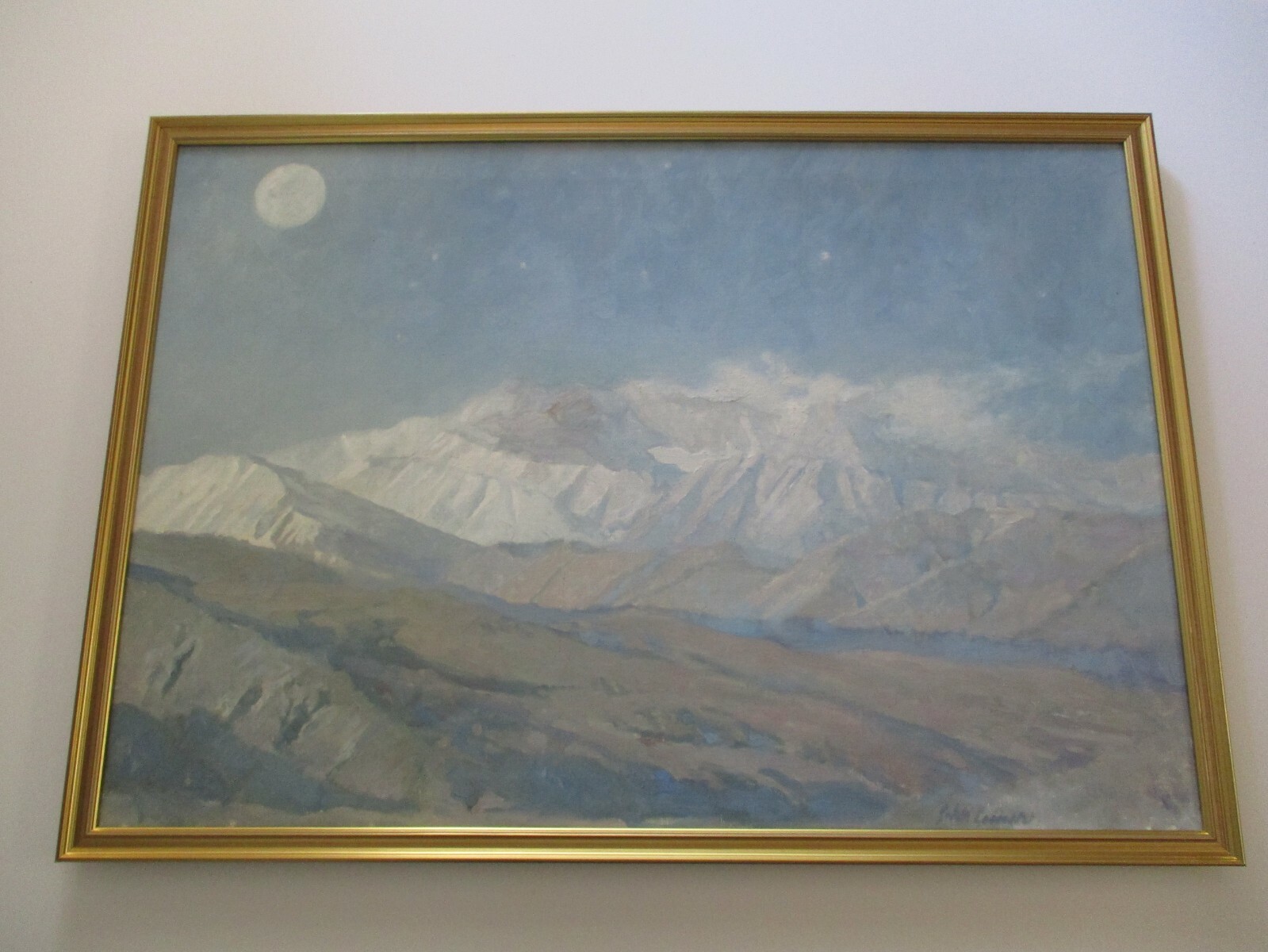 JOHN COMER OIL PAINTING LARGE MOUNTAIN TRANQUIL LANDSCAPE AMERICAN IMPRESSIONIST