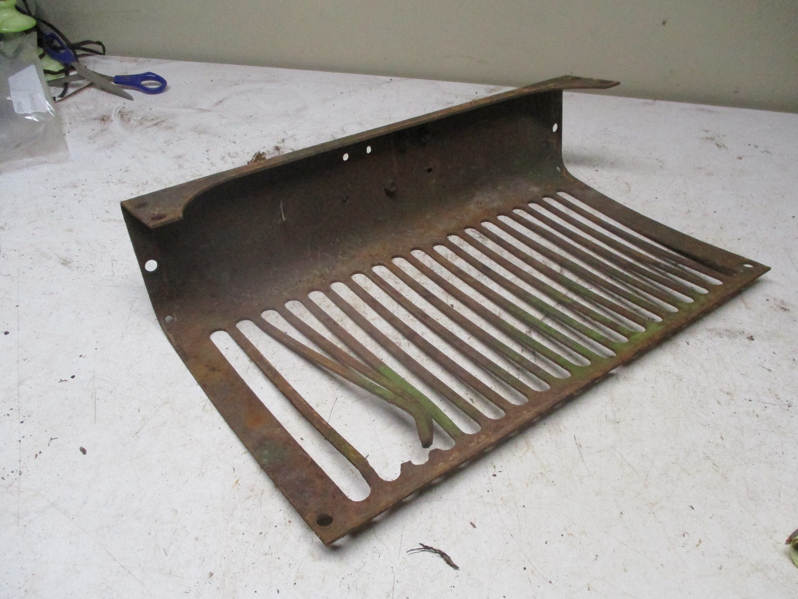 Old Minneapolis Moline Tractor Grill Panel Section  with cast iron MM Emblems