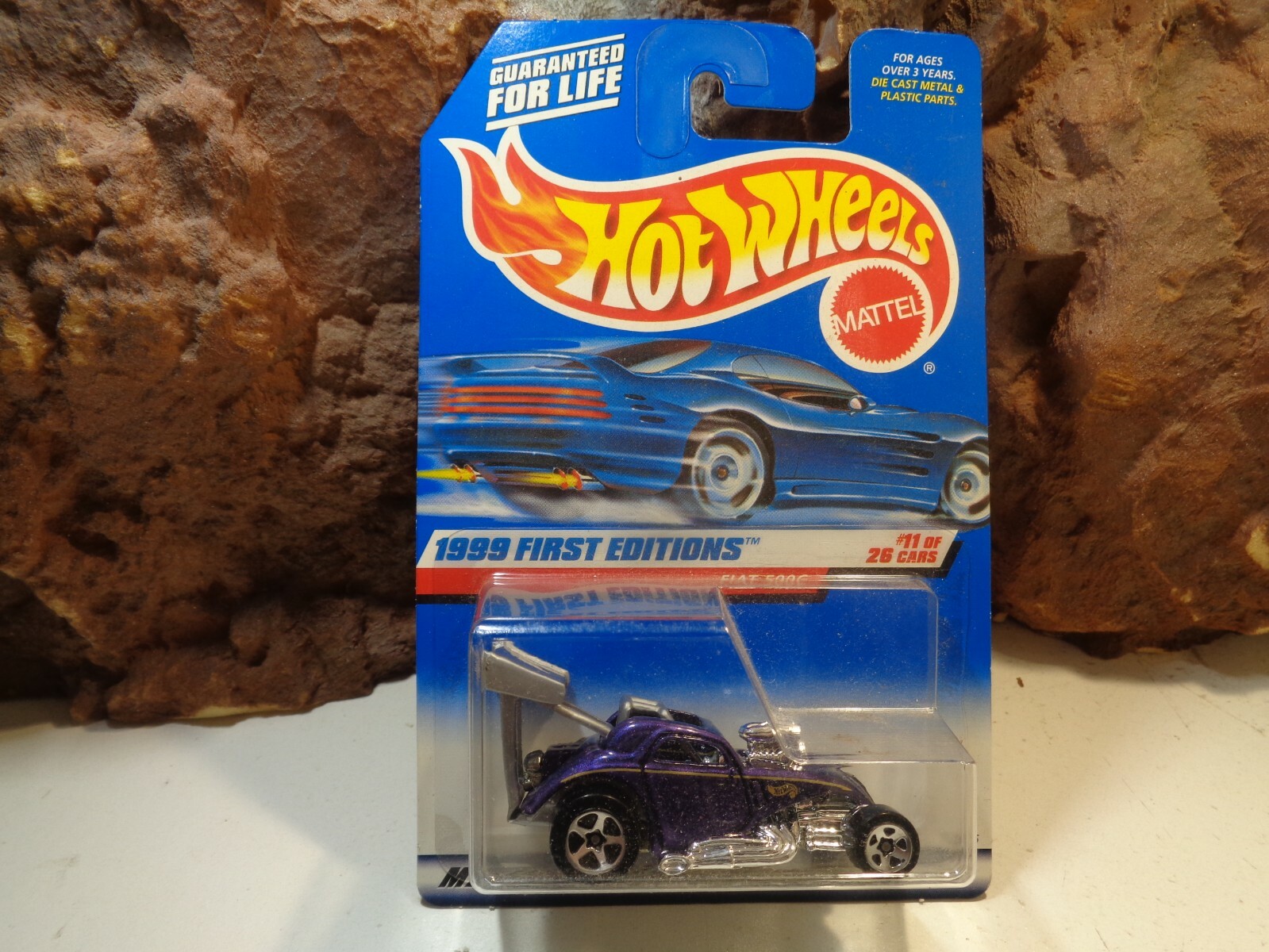 HOT WHEELS 1999 FIRST EDITION FIAT 500C, FACTORY SEALED PACK