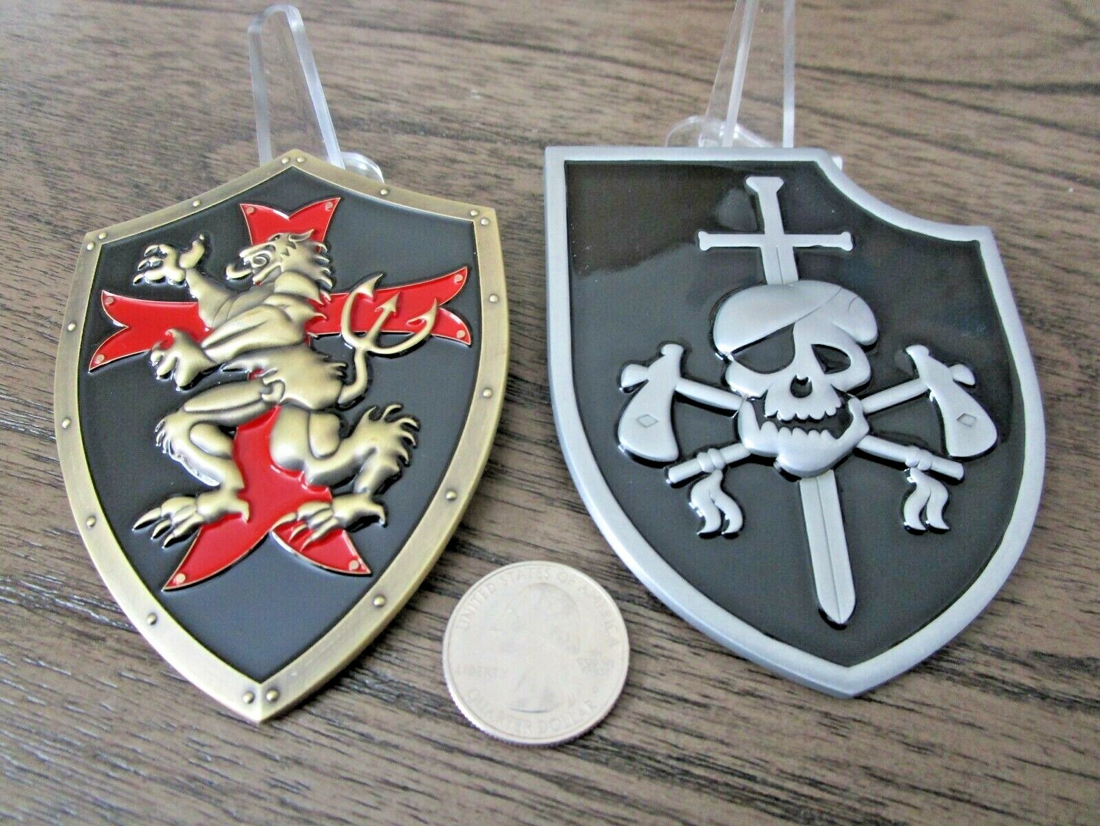 Lot of 2 Navy Seal Team Six Silver & Gold Squadrons NSWDG