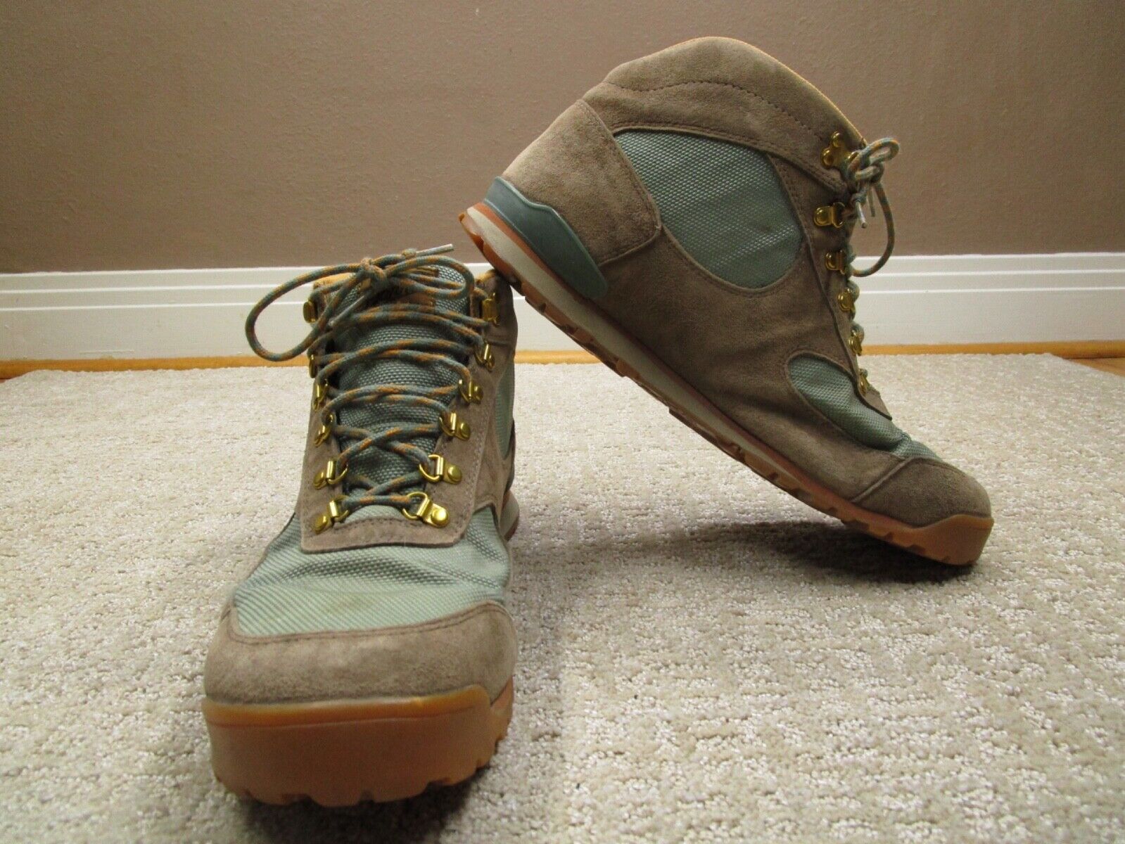 Men 13 Green Jag Suede Leather Hiking Hunting Waterproof Lac