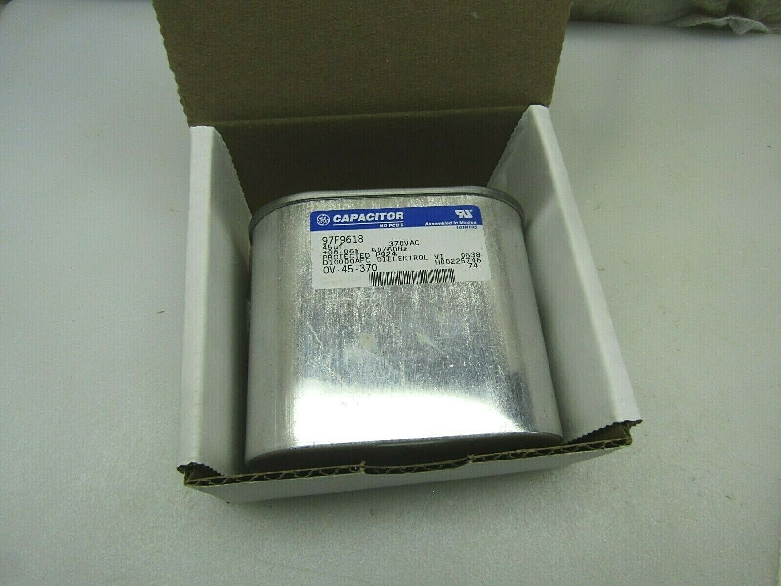 永遠 GE 97F9618 Motor Run Capacitor 45 MFD, 370 Volt, Oval-45-370