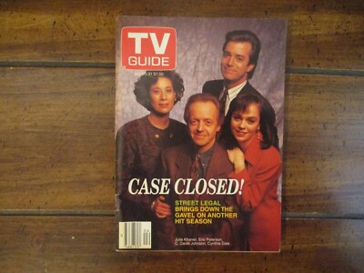 1992 TV Guide(CYNTHIA  DALE/STREET LEGAL/JULIE KHANER/ERIC PETERSON/CARLOS CANTU