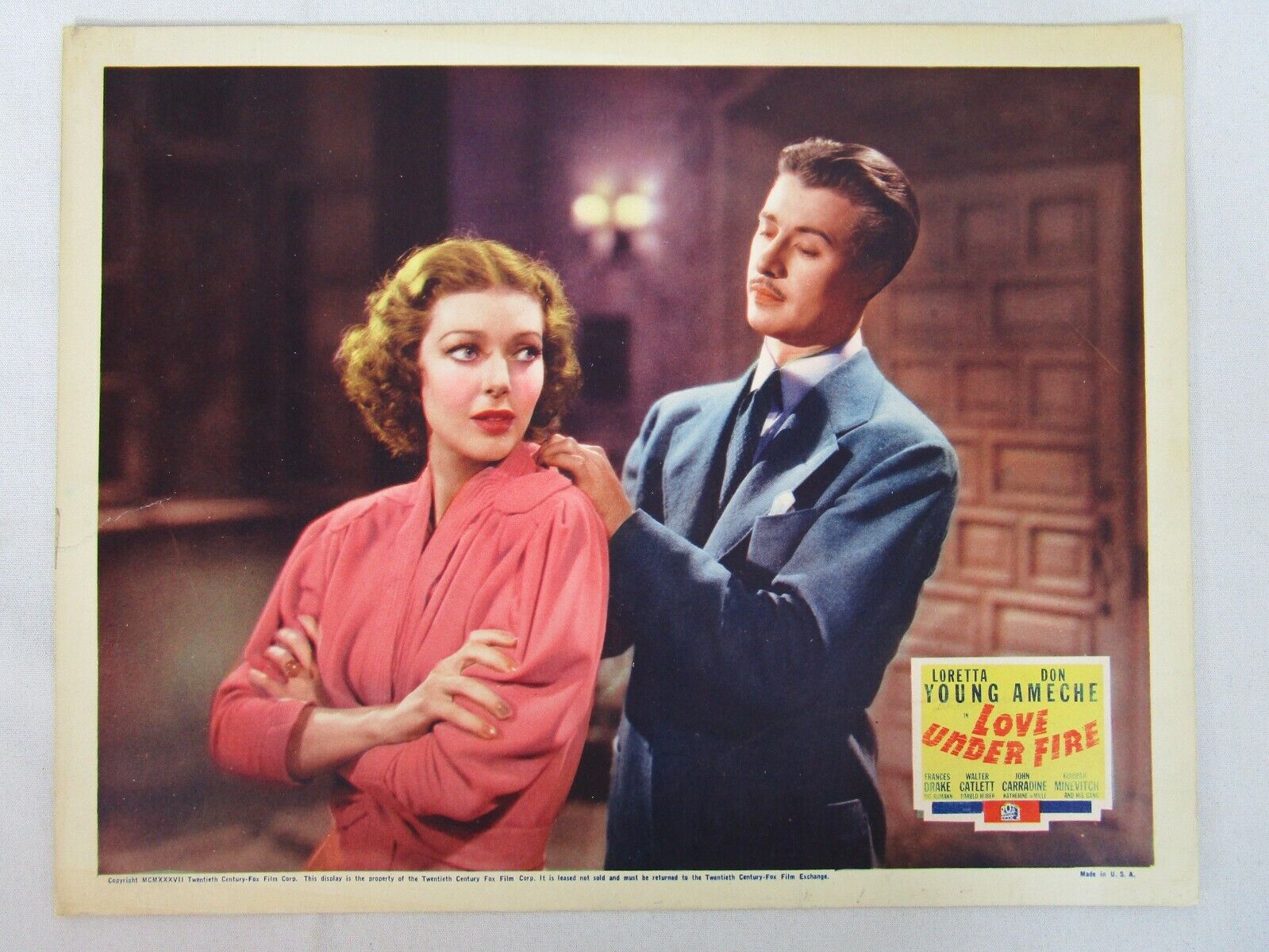 Love Under Fire 1937 20th Century Fox 11x14 lobby card Loretta...