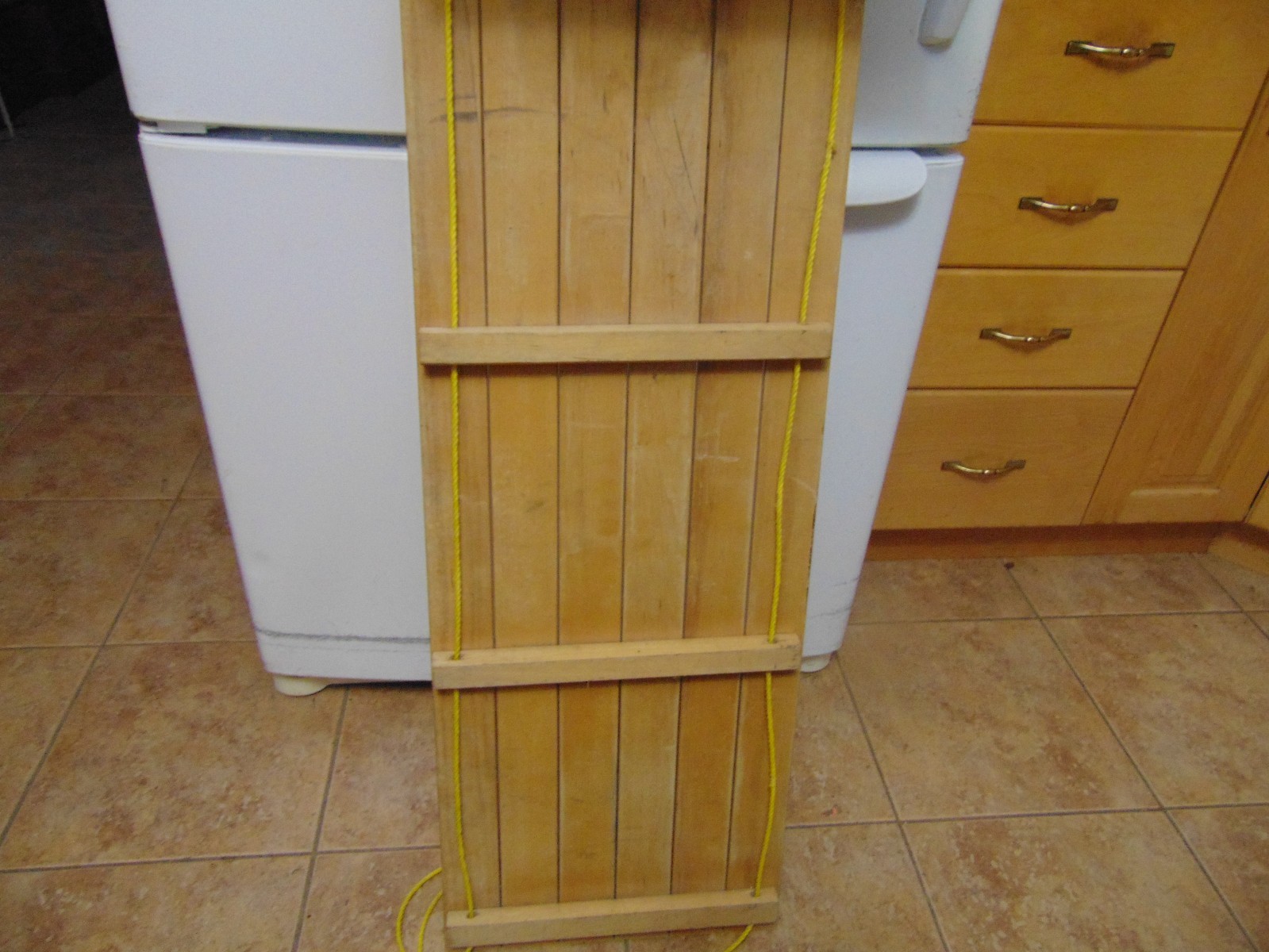 vintage wooden snow toboggan slep  48