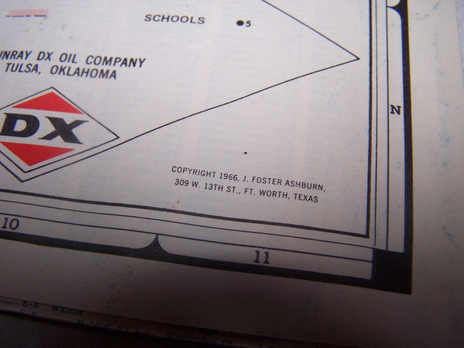 1966 D-X DX SUNRAY Gas Oil Map ST LOUIS