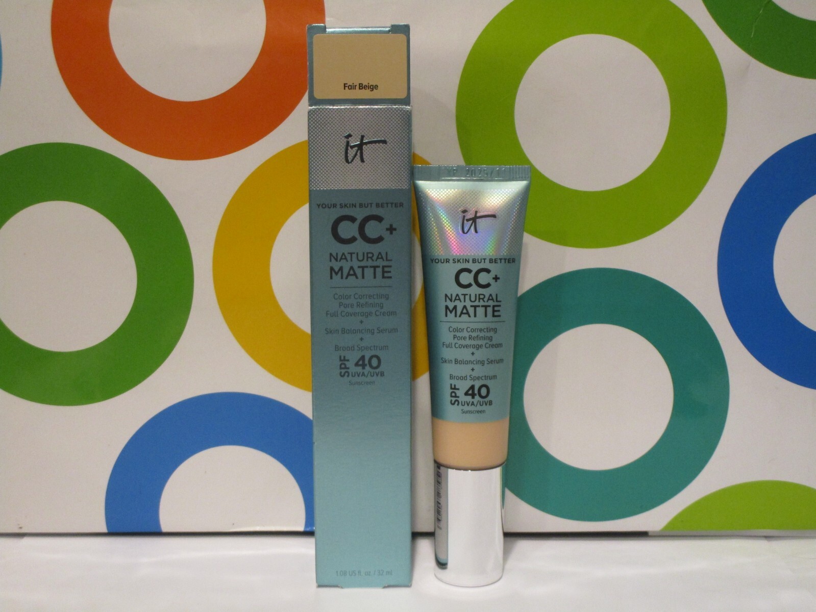 IT COSMETICS ~ CC+ NATURAL MATTE FULL COVERAGE CREAM ~ FAIR