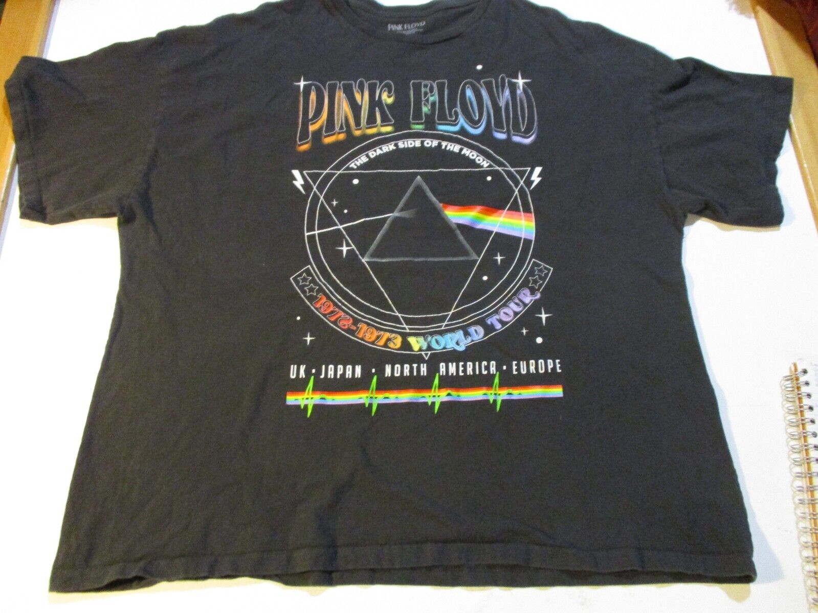 PINK FLOYD THE DARK SIDE OF THE MOON 1972-1973 WORLD TOUR UK JAPAN T-SHIRT LG | eBay PINK FLOYD THE DARK SIDE OF THE MOON 1972-1973 WORLD TOUR UK JAPAN T-SHIRT LG | eBay