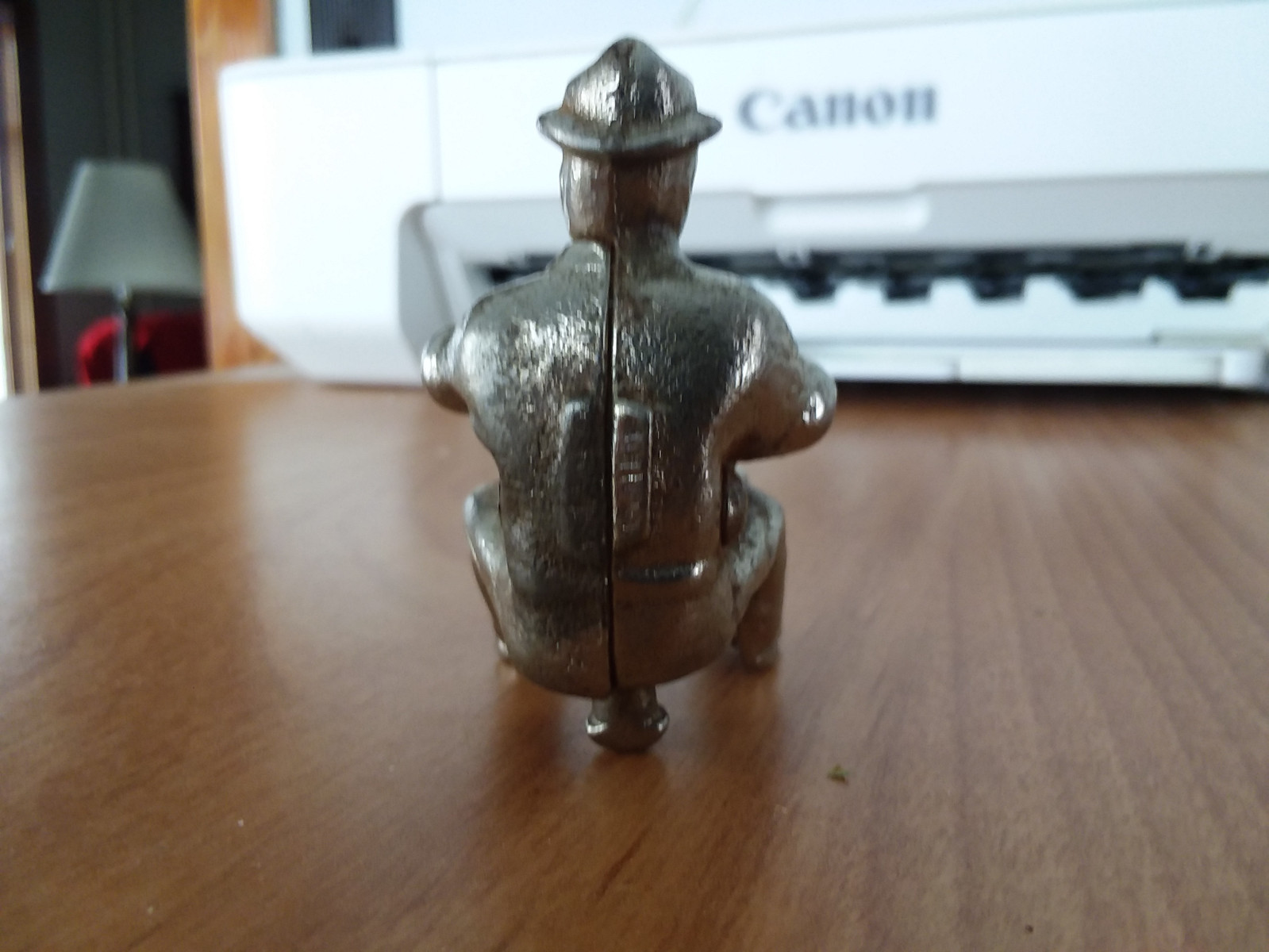 ANTIQUE ARCADE CAST IRON NICKEL PLATED TOY TRACTOR DRIVER MAN