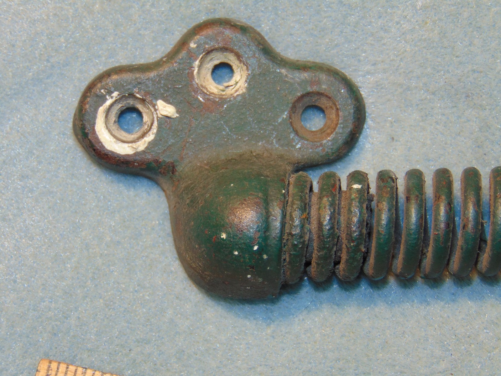 Screen door helper spring closer old rustic 7” vintage cast iron