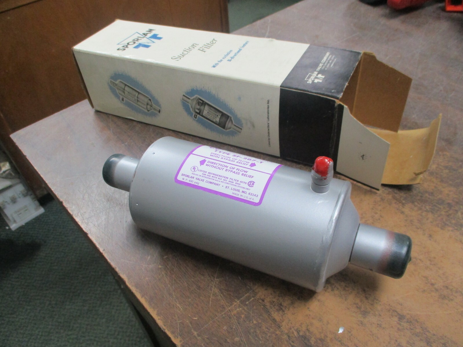 Sporlan Suction Filter SF-287-T w/ Access Valve 7/8