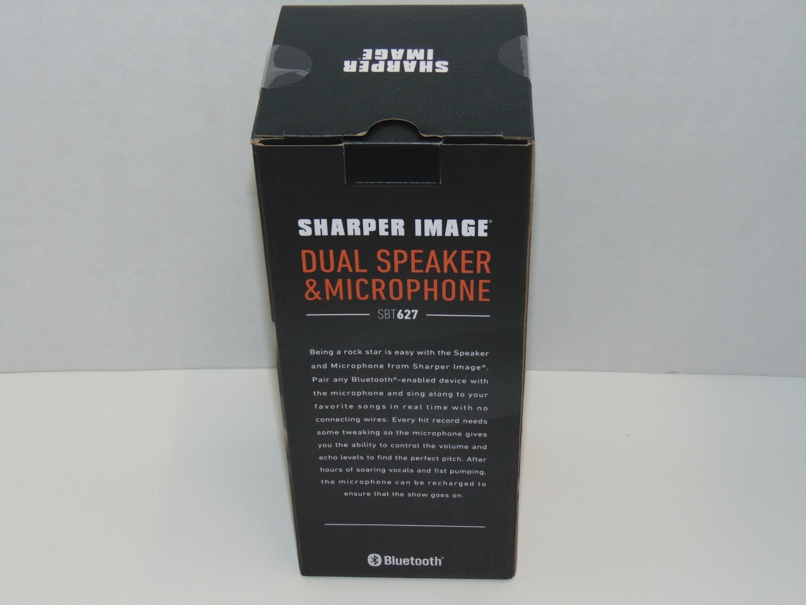Sharper Image SBT627 Wireless Microphone Bluetooth Speaker Black Karaoke SEALED!