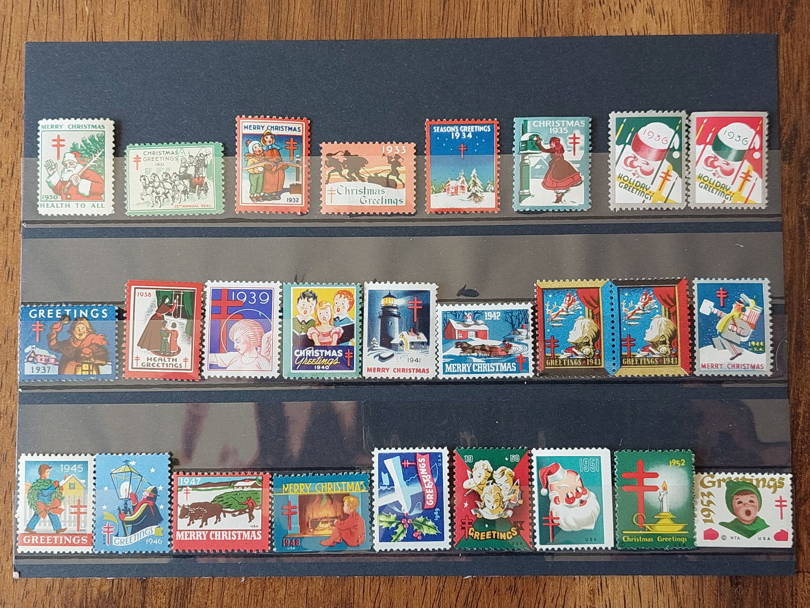 US Christmas Seals lot: one MNH stamp from each year 1930-1953 + BONUS!