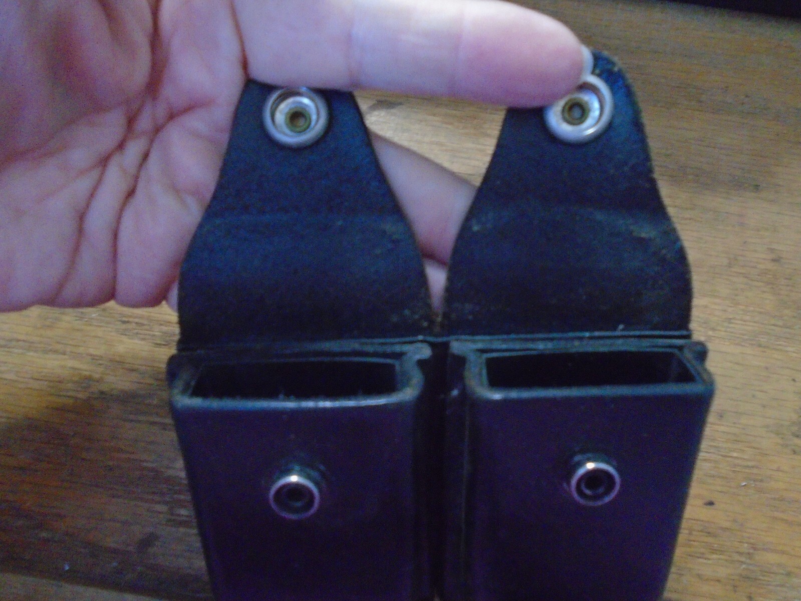 Don Hume Leathergoods Black Leather Cartridge Magazine  Pouch D404 Vintage VGC