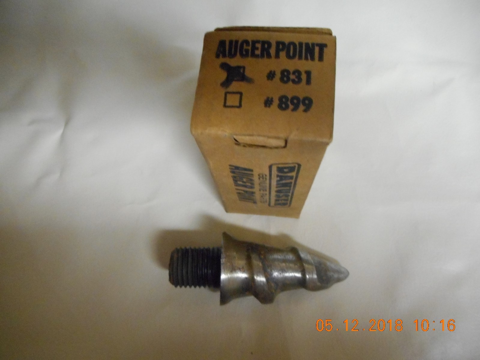 Auger Point For Post Hole Digger 1-1/4-7 Male Threads