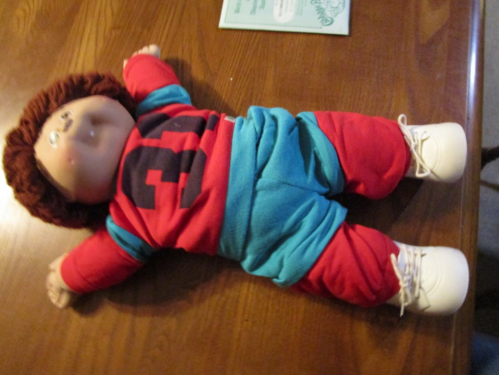 1985 Cabbage Patch Kids Boy Doll with Red Loop Hair, Dimples & Tooth In Box CERT