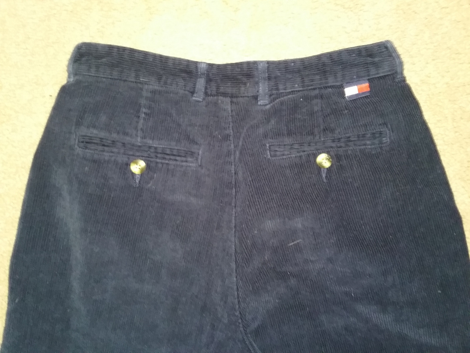 Excellent TOMMY HILFIGER Boys 14 Blue Pleated Corduroy Pants 100% Cotton