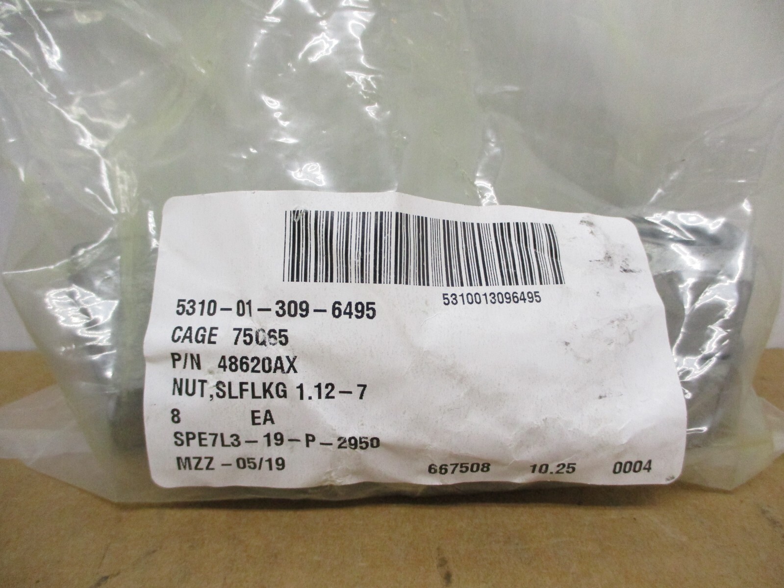 Qty. 8 Nut; Self Lock 5310-01-309-6495 Oshkosh 48620AX 5866