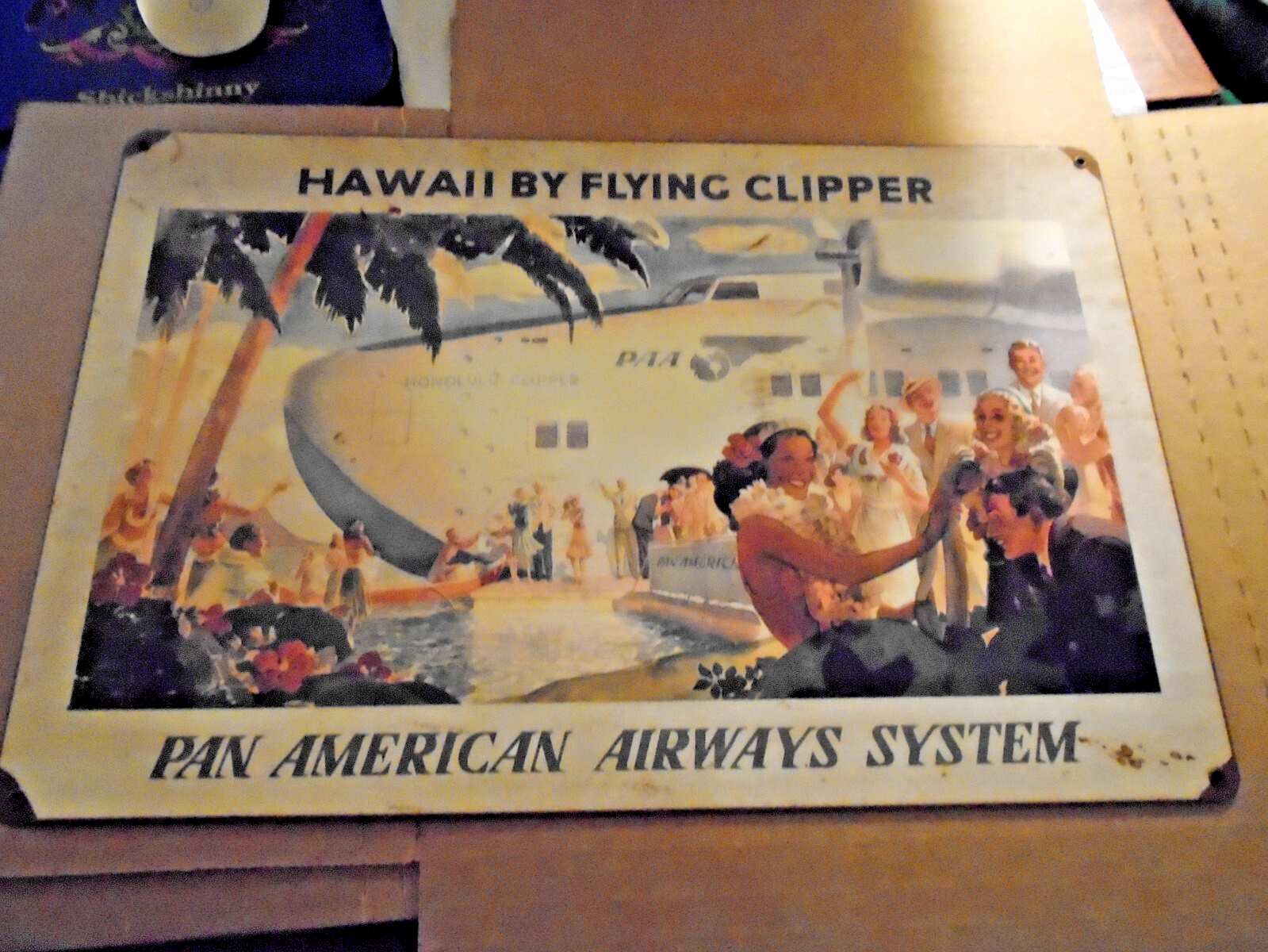 ['80年] パンナム航空 Clipper Club 生涯会員証金属製プレート 80年] パンナム航空 Clipper Club 生涯会員証金属製プレート