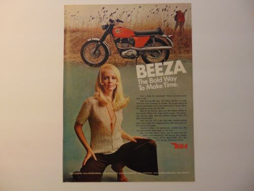 1969 BSA 250cc STARFIRE MOTORCYCLE vintage art print ad