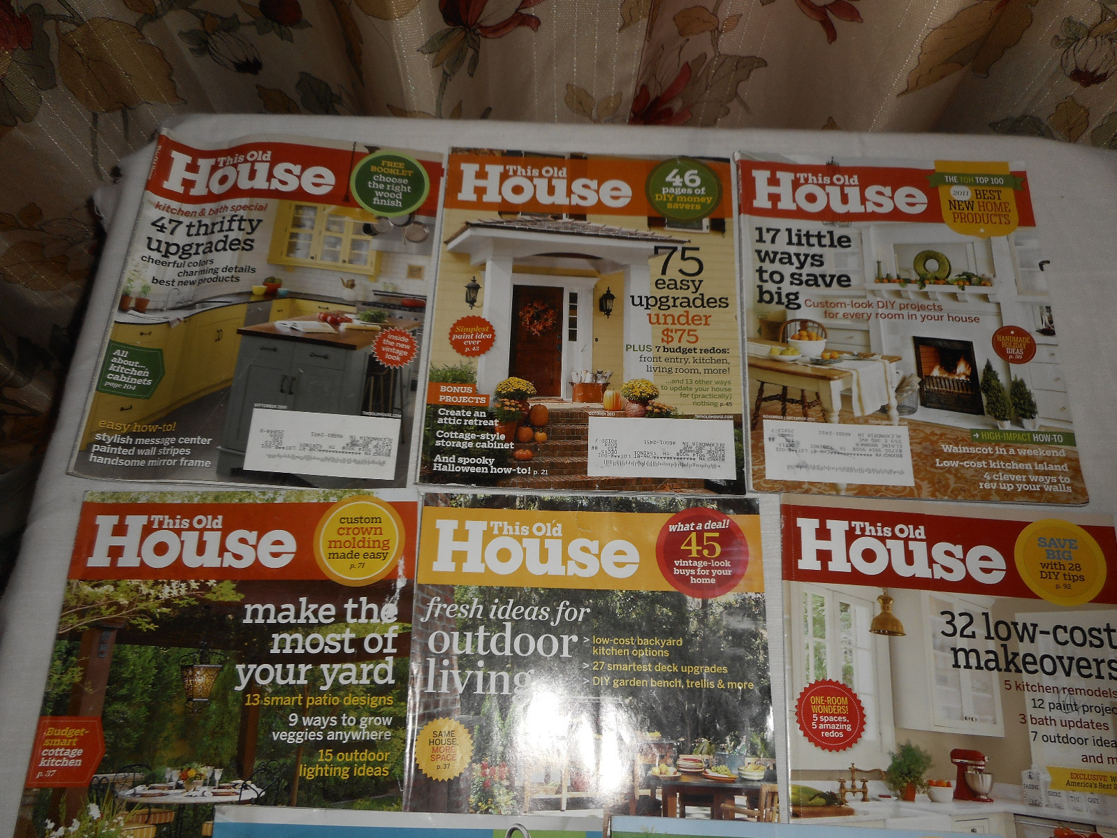 Lot of 8 This Old House Magazine 2010-11 Home Remodeling Ideas Decor
