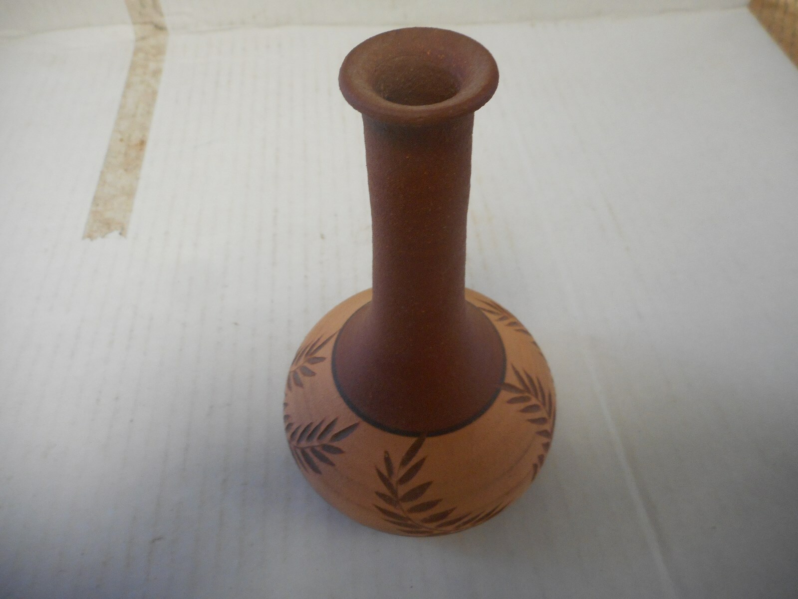 Small Vintage Hungry Horse Pottery Bud Vase from Cardwell Montana Signed Wright