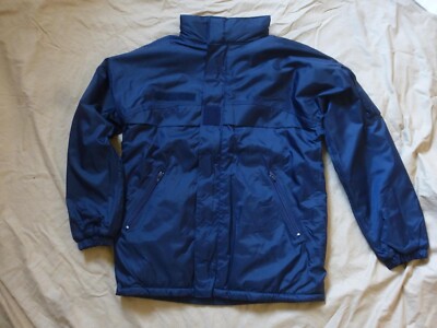 Parka coupe-vent doublé polaire bleu foncé style militaire taille XXL