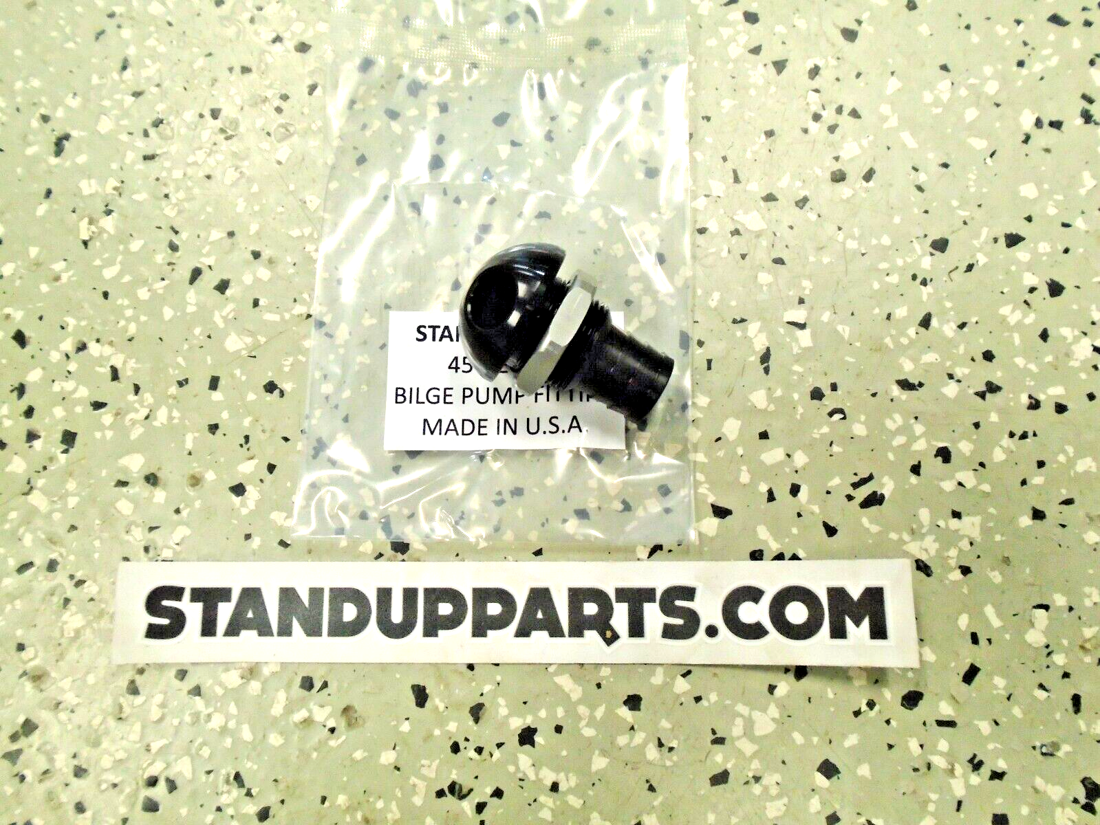 Jet-Ski Boat Sea-Doo Wave-Runner Aluminum 3/4in 45 Degree Bilge Pump Fitting Blk