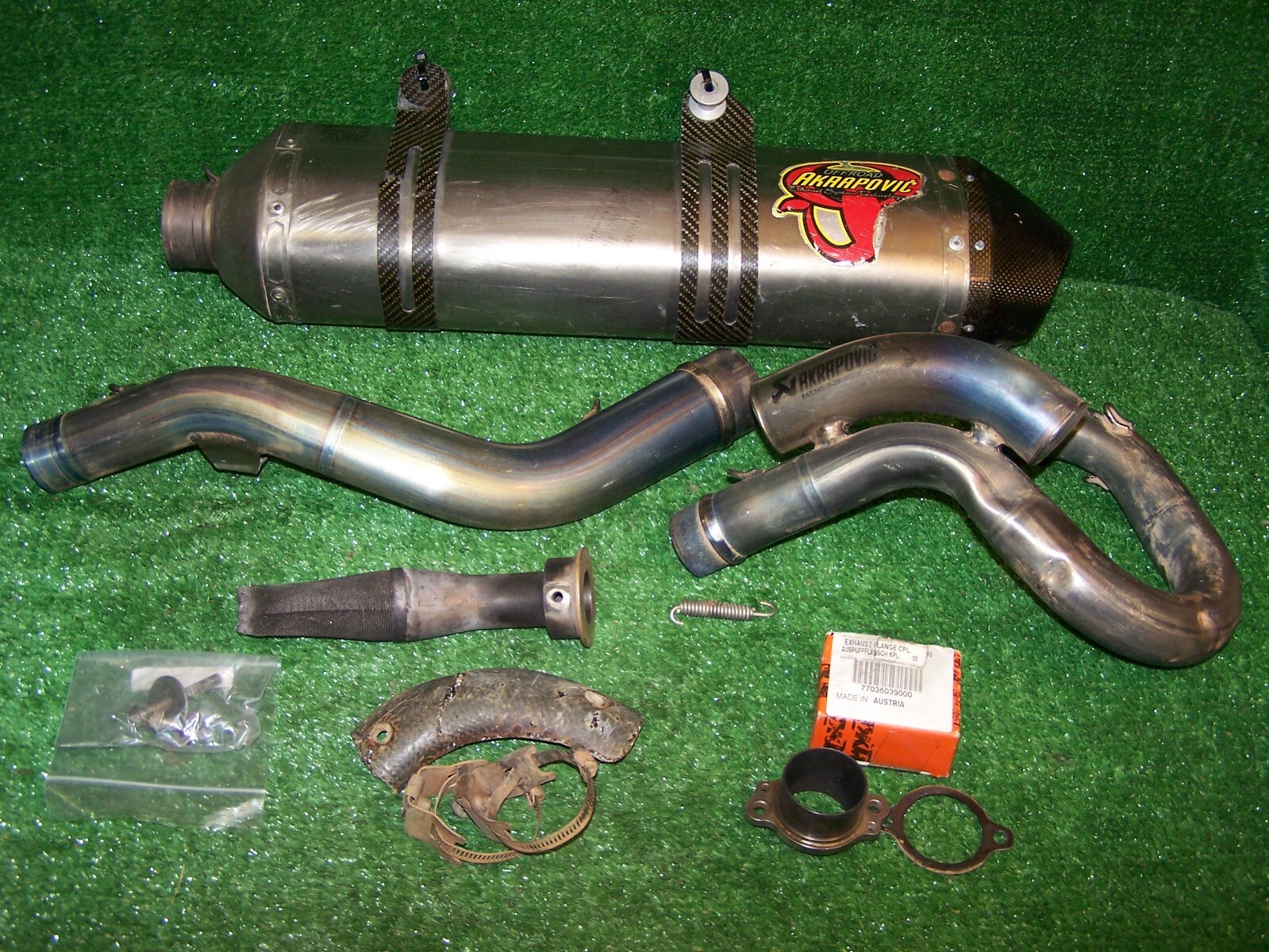 KTM AKRAPOVIC TITANIUM EXHAUST SPARK ARRESTER SYSTEM 08-10 KTM AKRAPOVIC TITANIUM EXHAUST SPARK ARRESTER SYSTEM 08-10