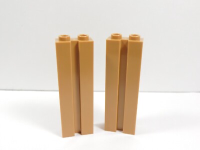 LEGO Lot of 2 Medium Nougat 1x2x5 Bricks w/ Groove Q7