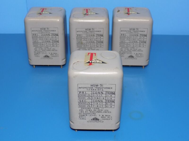 ONE TRIAD HSM-31 INTERSTAGE TUBE AMP OUTPUT TRANSFORMER TF4RX19FA - 4 AVAILABLE