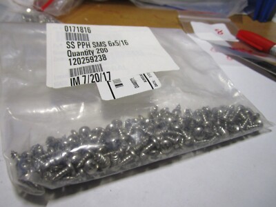 #6-18 x 5/16'' Phillips Pan Head 18-8 Type A Point S/S Sheet Metal Screw QTY 200
