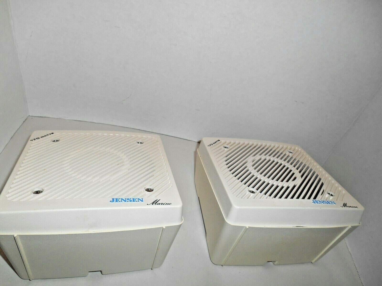 2 JENSEN 170 WATTS MARINE COAX SPEAKERS w/ ENCLOSURE JM1610 Outdoor Use Portable