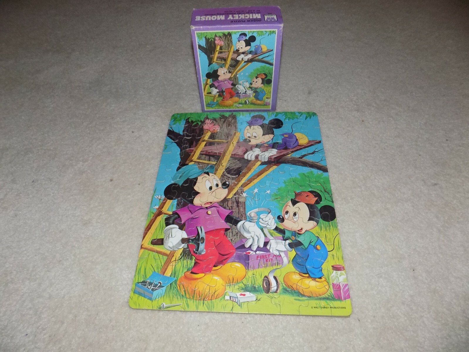 Vintage Walt Disney Mickey Mouse 99 Piece Puzzle | eBay