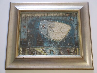 VINTAGE MID CENTURY MODERN CHUNKY MYSTERY CUBIST CUBISM 1960'S  EXPRESSIONISM