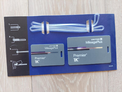2 United Airlines Mileage Plus Premier 1K Luggage Tag, 1.5'' X 2.5'' (NEW) 2024