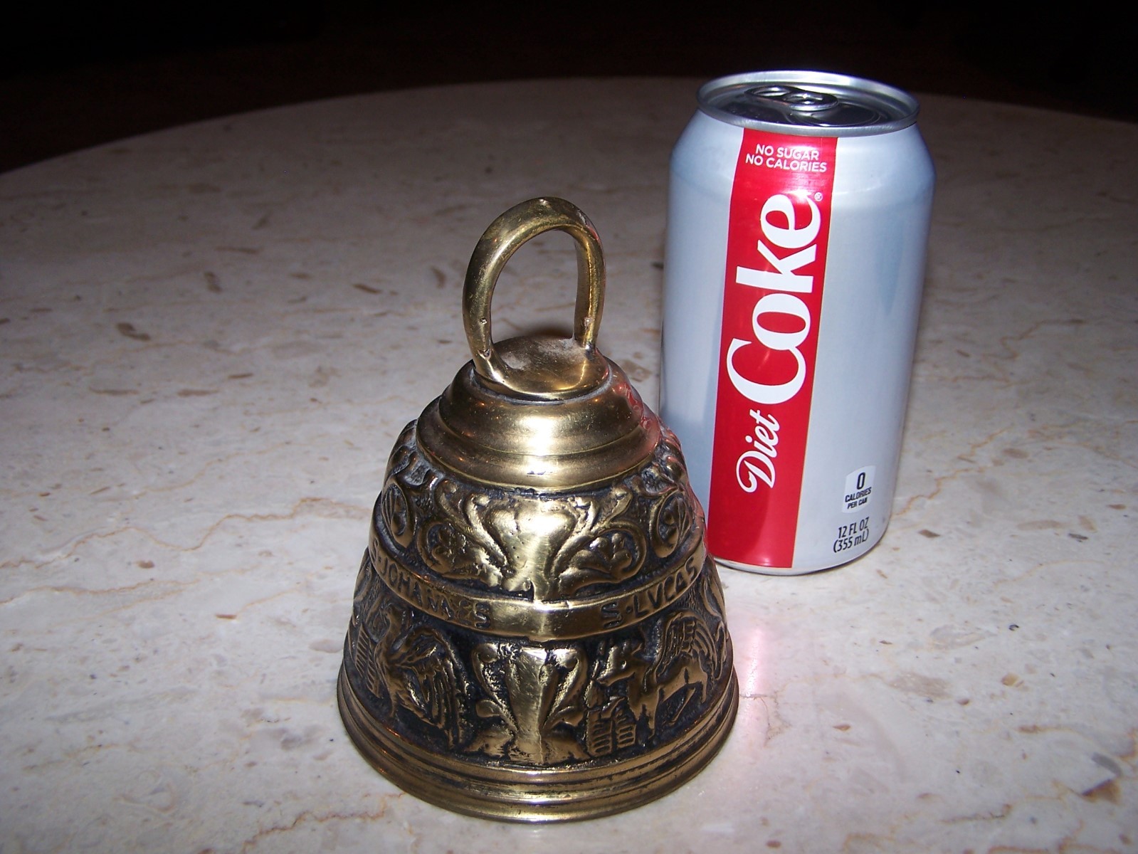 Nice Heavy Solid Brass Matthew Mark Luke John Gospel Prayer Bell/Beautiful Sound