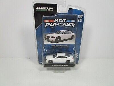 GREENLIGHT 1/64 HOT PURSUIT WHITE HOUSTON POLICE 2008 DODGE CHARGER NEW *READ*