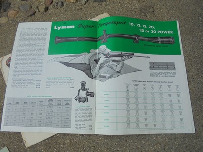 Vintage 1968 Lyman Telescopic Sights and Accessories Catalog