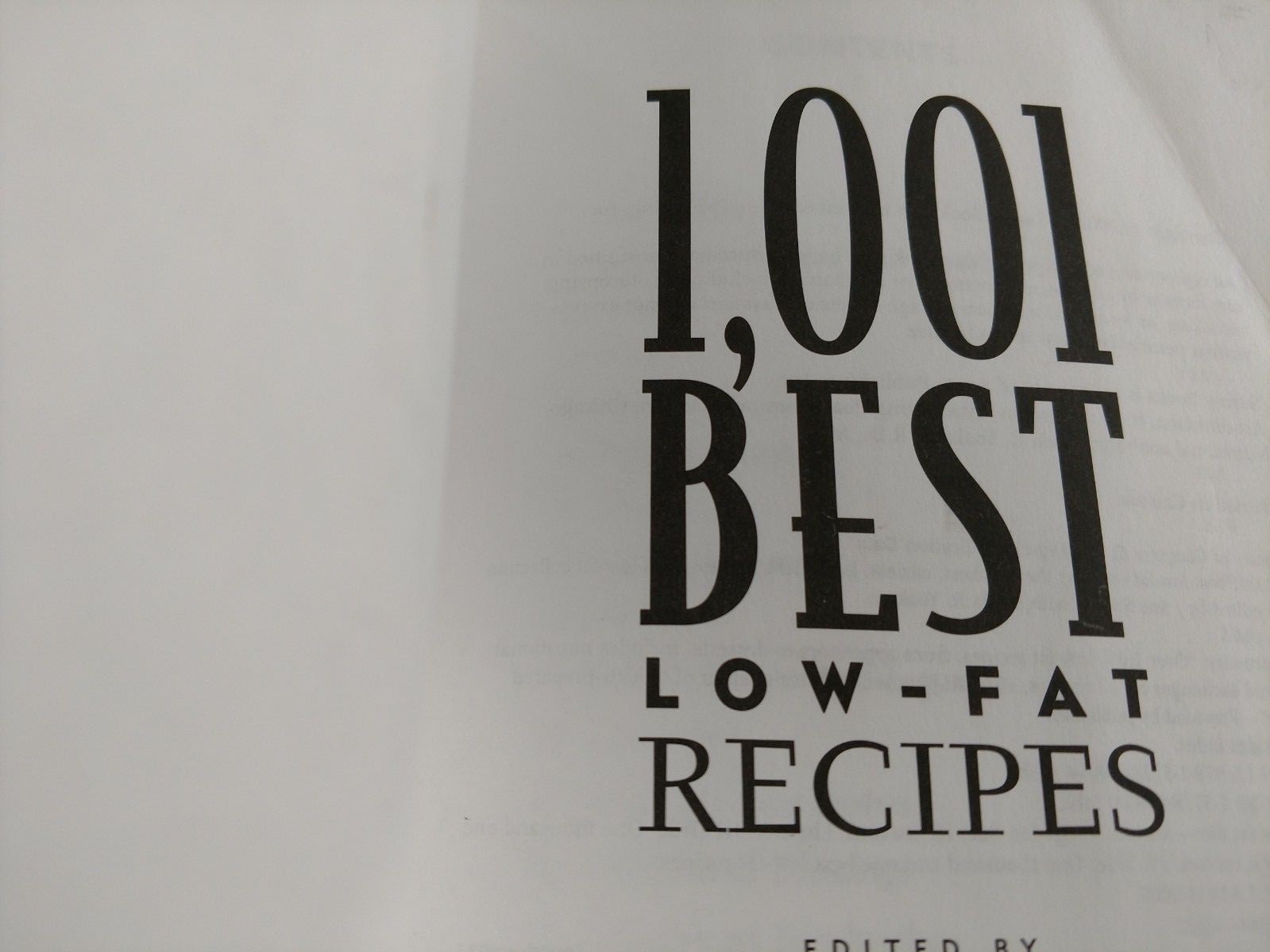 1001 Best Low Fat Recipes Cookbook  MSRP $19.95