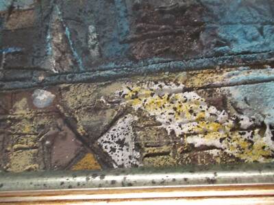 VINTAGE MID CENTURY MODERN CHUNKY MYSTERY CUBIST CUBISM 1960'S  EXPRESSIONISM