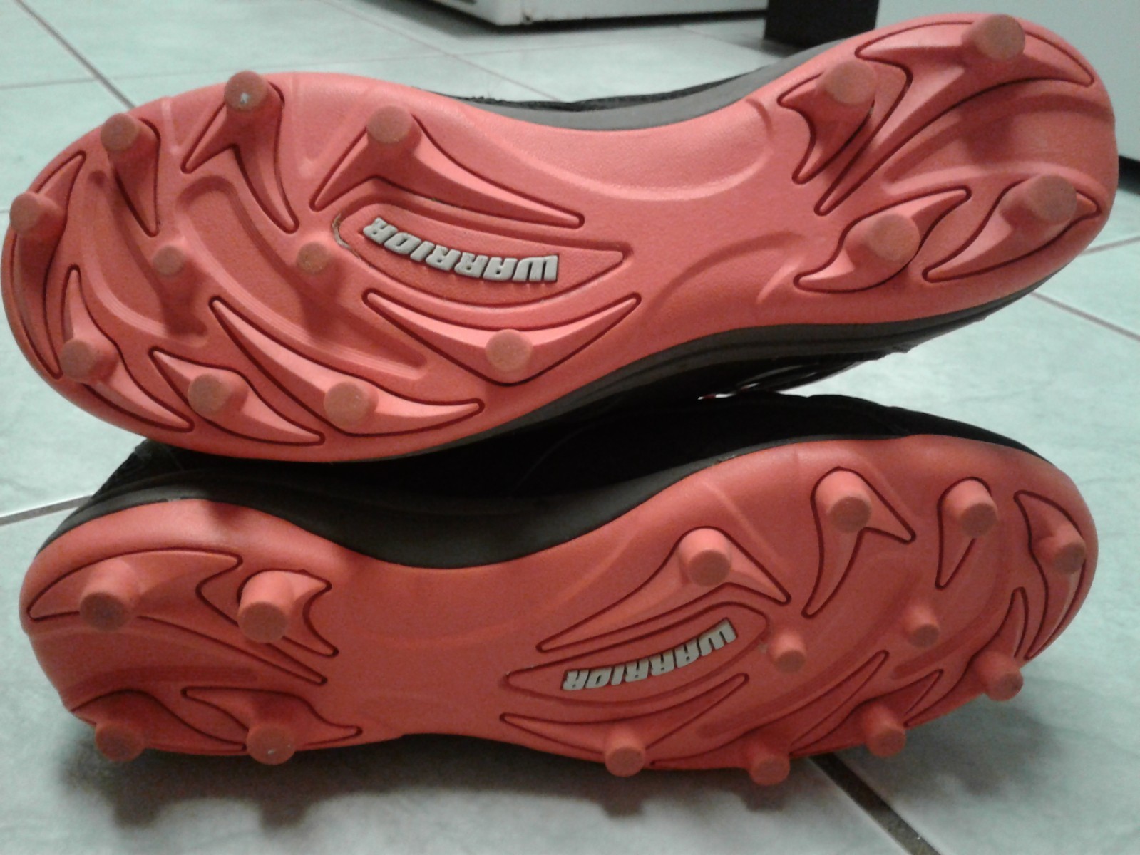 Warrior Youth  Lacrosse Cleat Shoes Black Graphite Orange Kids 4 1/2