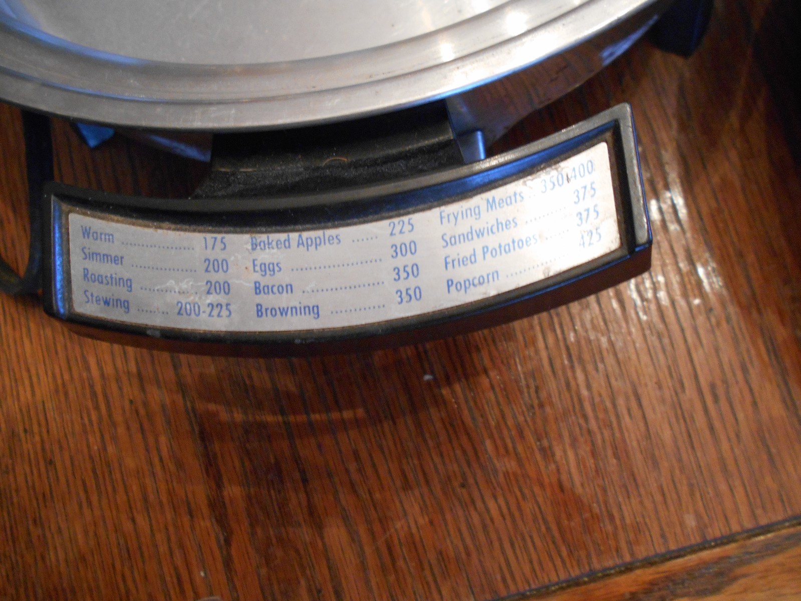 Webalco Electric Skillet Oil Core 11