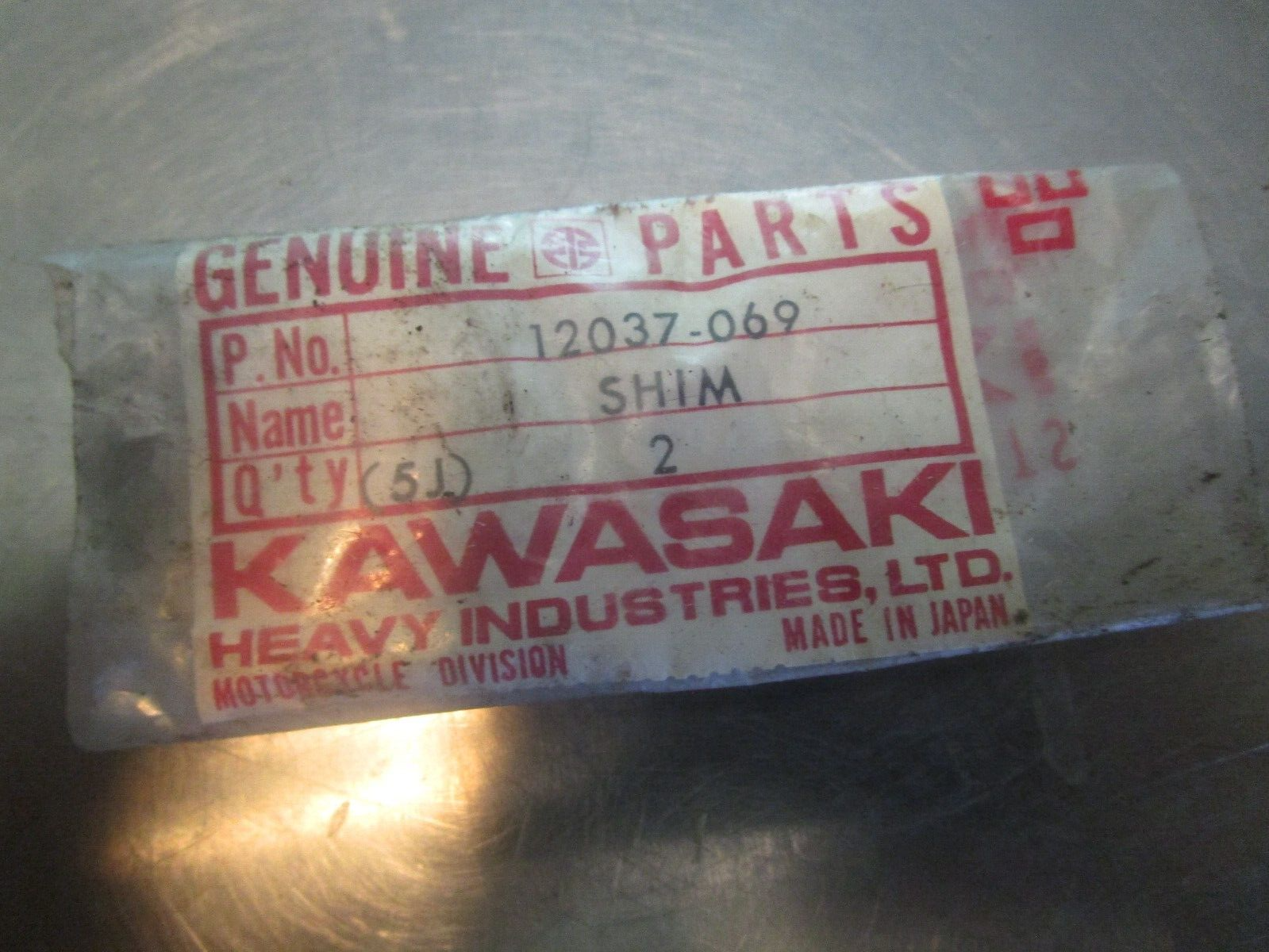 モーター１０個セット QTY 2 Kawasaki NOS Tappet Shim 3.10T KZ KZ750 CSR LTD 1976